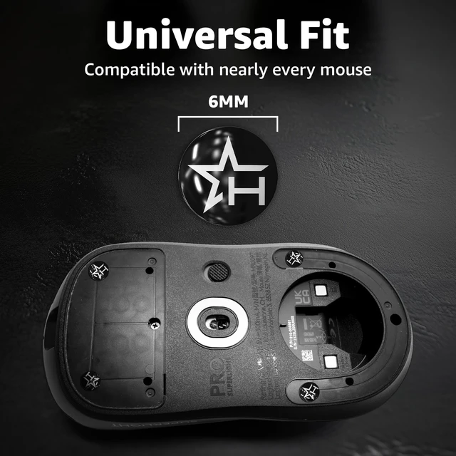 Alt view image 4 of 7 - ® Aero Glass 8 Dot Mouse Skates for Cloth Mousepads Rounded and Polished