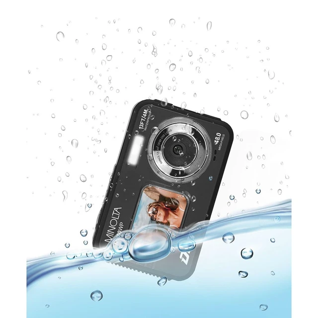 Alt view image 5 of 6 - MN50WP 48MP 5K Ultra HD Dual LCD Screen Waterproof Digital Camera - Black