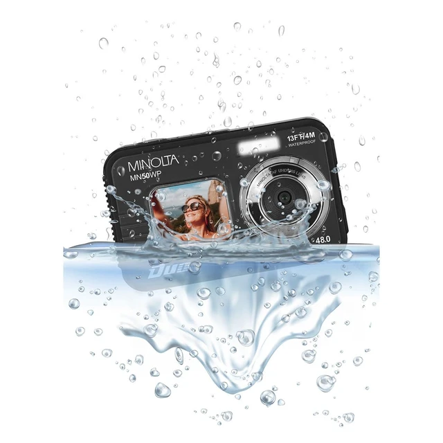Alt view image 6 of 6 - MN50WP 48MP 5K Ultra HD Dual LCD Screen Waterproof Digital Camera - Black