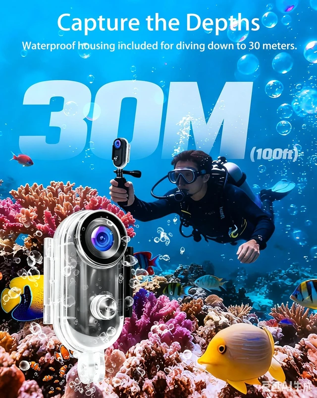 Alt view image 4 of 7 - 4K Mini Body Camera, WiFi Action Camera with 64GB Card Wearable POV Camera | Waterproof, Magnetic, Clip Mount, Hands-free POV Recording for TikTok Vlogging Motorcycle YouTube