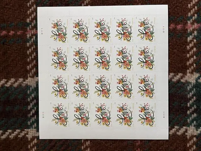 Main image of US Stamps 2018 Love Flourishes 5 Sheets of 20