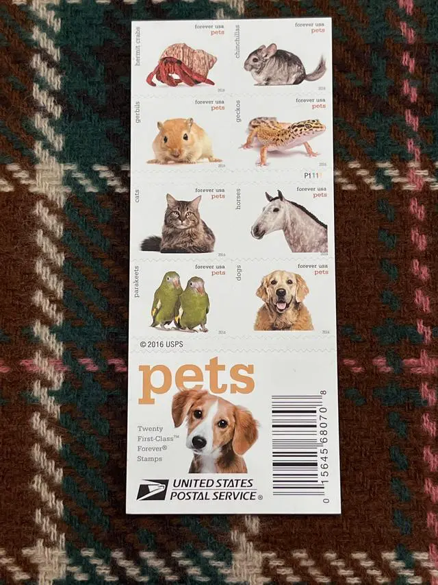 Alt view image 2 of 2 - US Stamps 2016 Pets 5 Sheets of 20