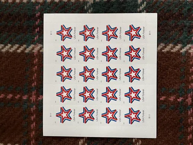 Main image of US Stamps 2019 Star Ribbon 5 Sheets of 20