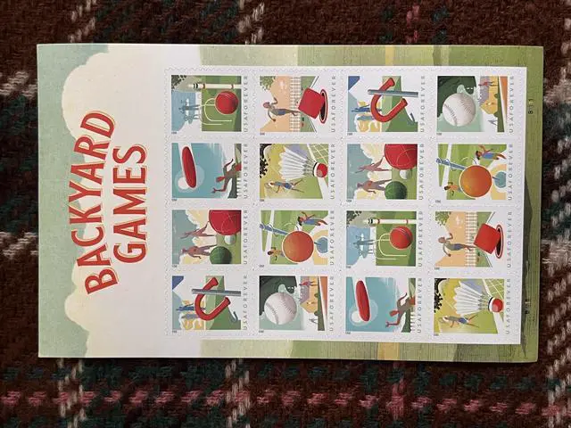 Main image of US Stamps 2021 Backyard Games 5 Sheets of 16
