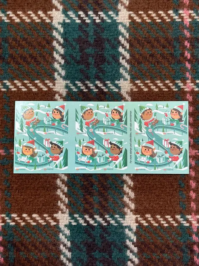 Main image of US Stamps 2022 Holiday Elves Contemporary Christmas Series 5 Sheets of 20