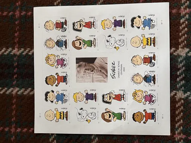 Main image of US Stamps 2022 Charles Schulz 5 Sheets of 20