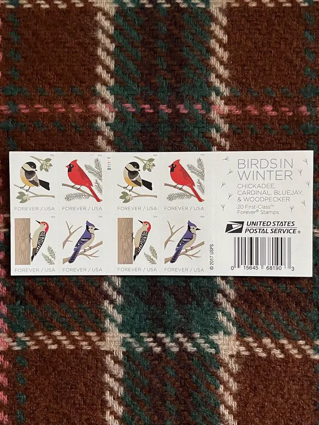 Alt view image 2 of 2 - US Stamps 2018 Birds in Winter Se-tenant 5 Sheets of 20