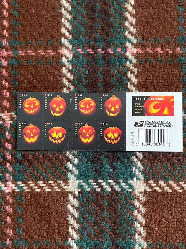 Alt view image 2 of 2 - US Stamps 2016 Jack-O'-Lanterns 5 Sheets of 20