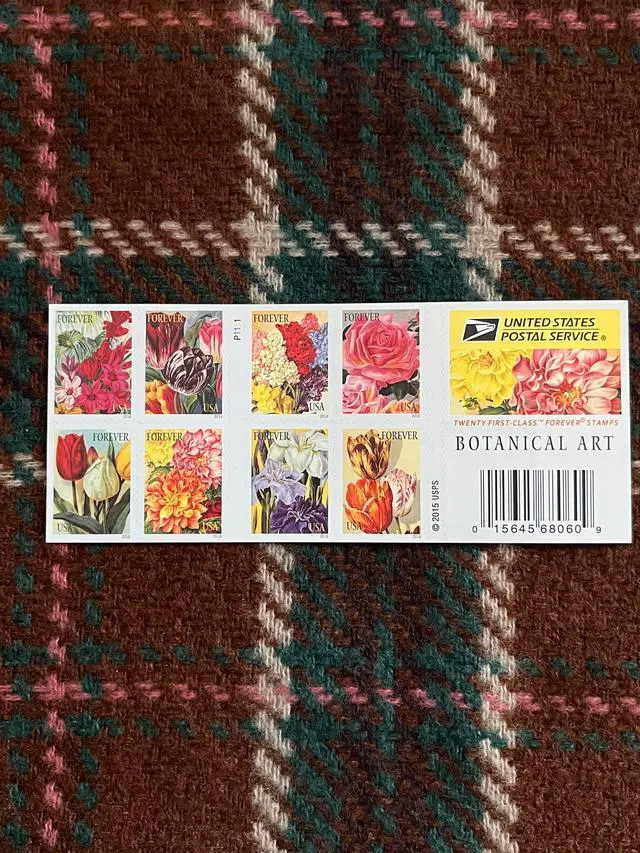 Alt view image 2 of 2 - US Stamps 2016 Botanical Art 5 Sheets of 20