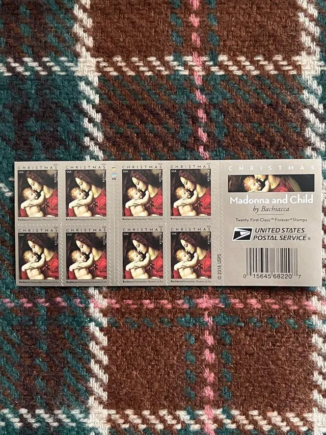 Alt view image 2 of 2 - US Stamps 2018 Madonna and Child by Bachiacca 5 Sheets of 20