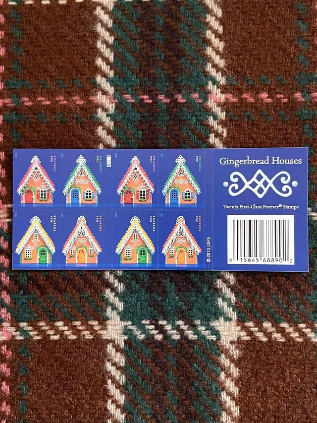 Alt view image 2 of 2 - US Stamps 2013 Gingerbread Houses 5 Sheets of 20