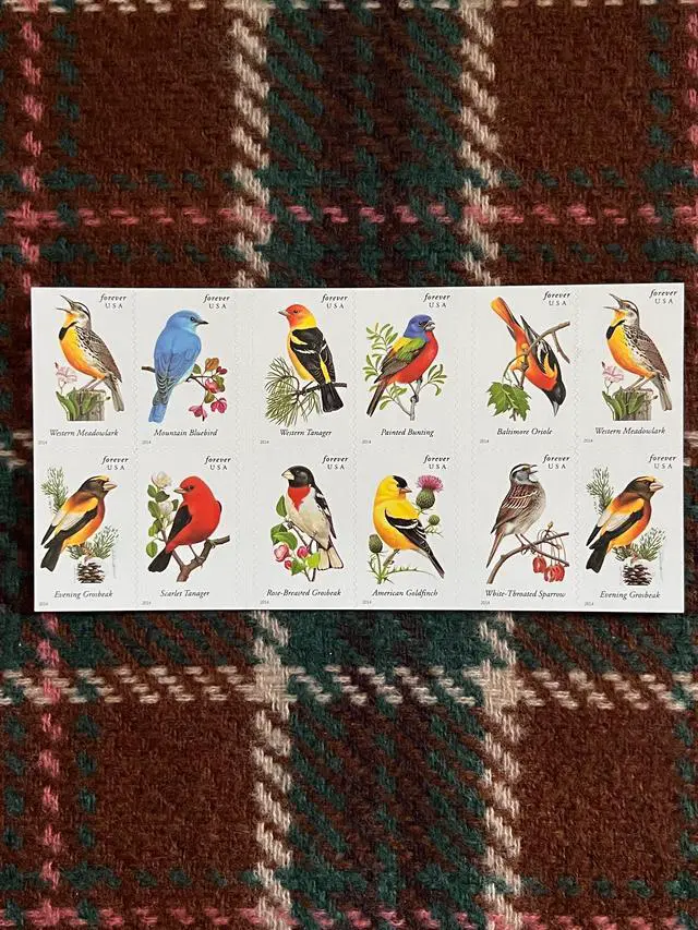 Main image of US Stamps 2014 Songbirds 5 Sheets of 20