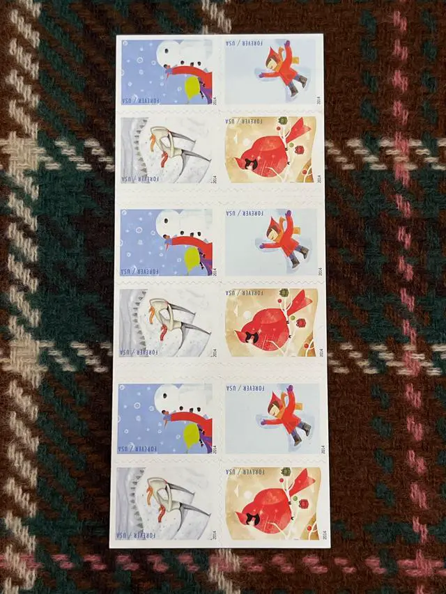 Main image of US Stamps 2014 Winter Fun 5 Sheets of 20