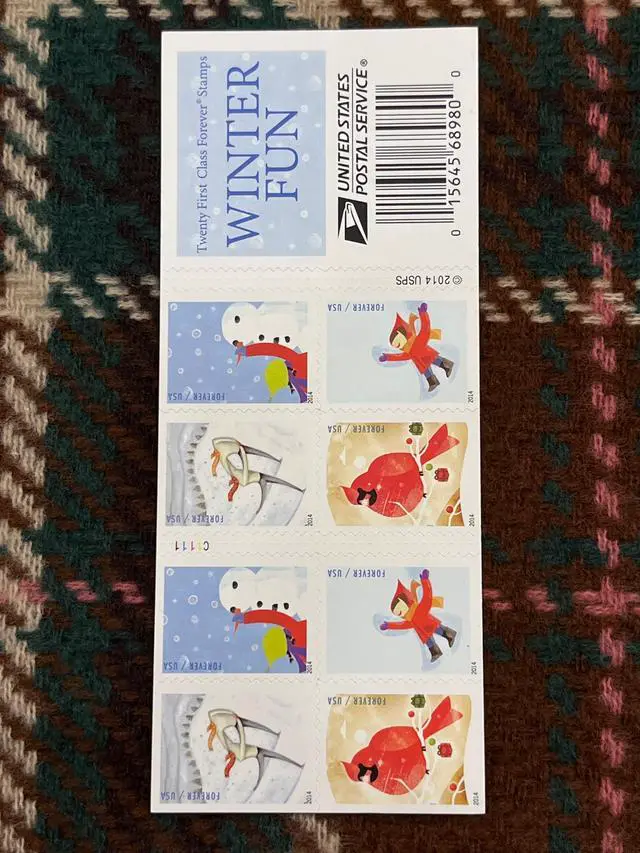 Alt view image 2 of 2 - US Stamps 2014 Winter Fun 5 Sheets of 20