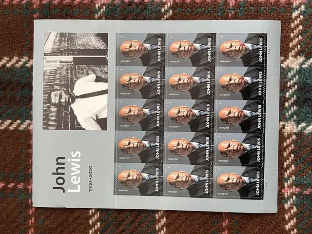 Main image of US Stamps 2023 John Lewis 5 Sheets of 15