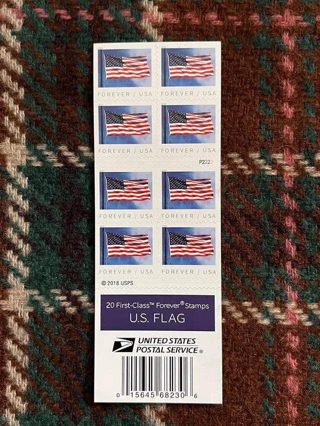 Alt view image 2 of 2 - US Stamps 2019 US Flag 5 Sheets of 20