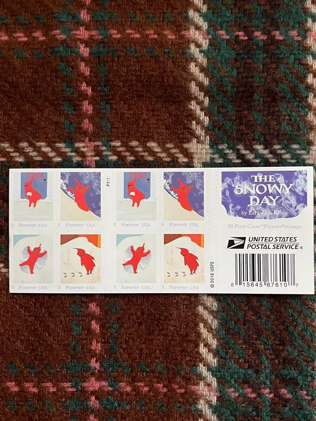 Alt view image 2 of 2 - US Stamps The Snowy Day 5 Sheets of 20