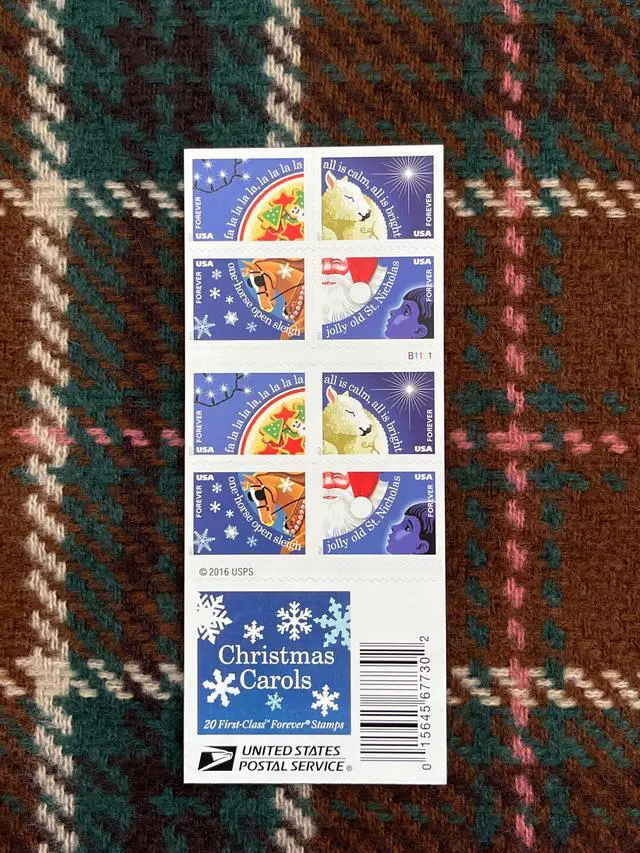 Alt view image 2 of 2 - US Stamps 2017 Christmas Carols 5 Sheets of 20