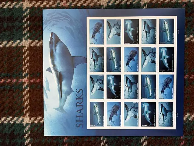 Main image of US Stamps 2017 Sharks 5 Sheets of 20