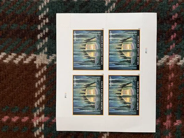 Main image of US Stamps 2020 Grand Island Ice Caves 5 Sheets of 4