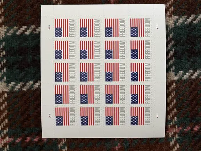 Main image of US Stamps 2023 U.S. Flag (BCA Pane) 5 Sheets of 20