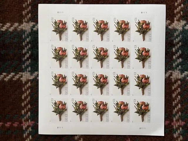 Main image of US Stamps 2017 Celebration Boutonniere 5 Sheets of 20