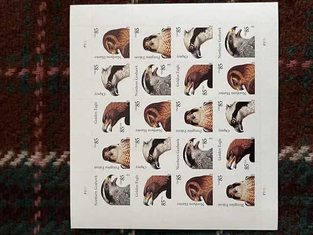Main image of US Stamps 2012 Birds of Prey 5 Sheets of 20