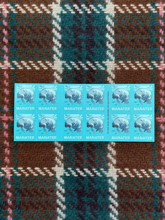 Main image of US Stamps 2024 Save Manatees 5 Sheets of 20