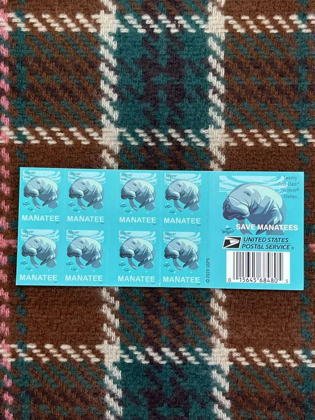 Alt view image 2 of 2 - US Stamps 2024 Save Manatees 5 Sheets of 20