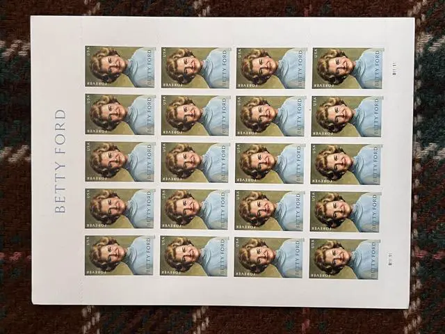 Main image of US Stamps 2024 Betty Ford 5 Sheets of 20