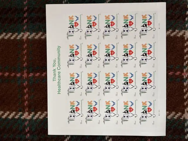 Main image of US Stamps 2024 Thank You Healthcare Community 5 Sheets of 20