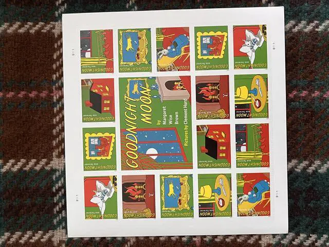 Main image of US Stamps 2025 Goodnight Moon 5 Sheets of 16