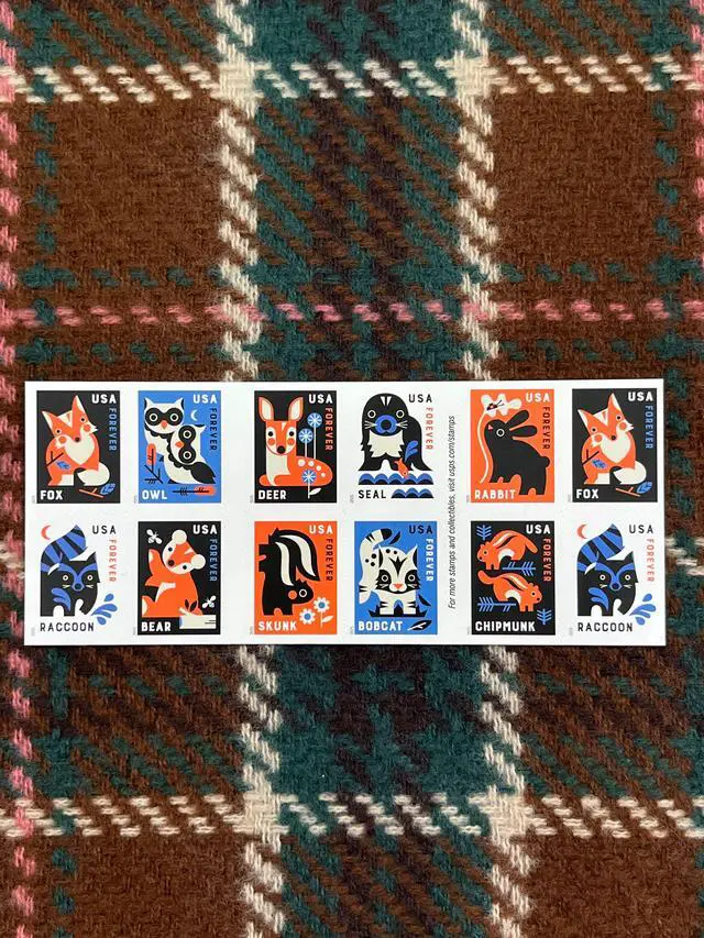 Main image of US Stamps 2025 Baby Wild Animals 5 Sheets of 20