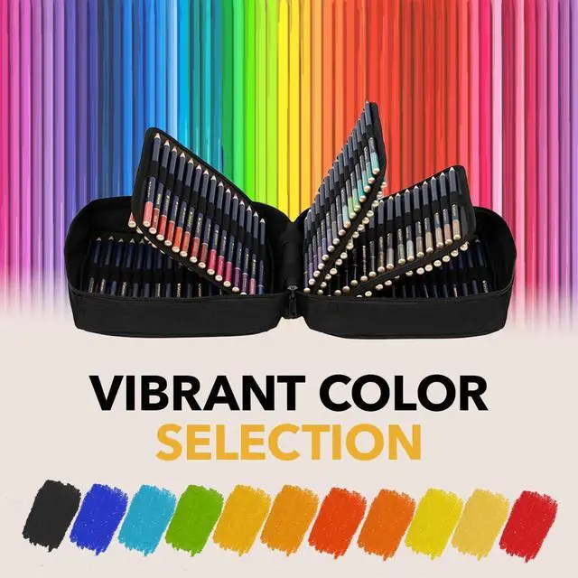 Alt view image 2 of 5 - Gold Standard 120 Coloring Pencils Set with Extras, Oil-based Colored Cores Stay Sharper, Tougher Against Breakage, For Adult Artists, Colorists, In Zipper Case