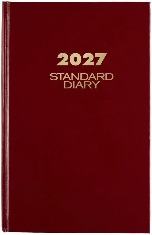 Main image of 2027 Daily Planner, Standard Diary, 7.75" x 12" Journal, Hardcover, Red (SD3761327)