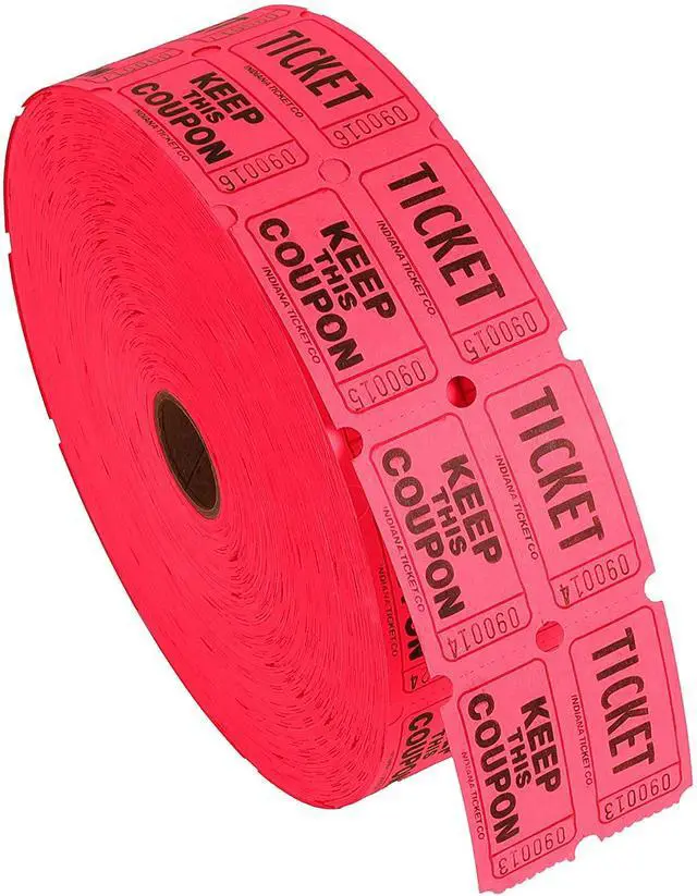 Alt view image 2 of 6 - Double Roll Raffle Event Tickets - Full Set of 8 Colors (8 Rolls of 2000 Tickets Each)