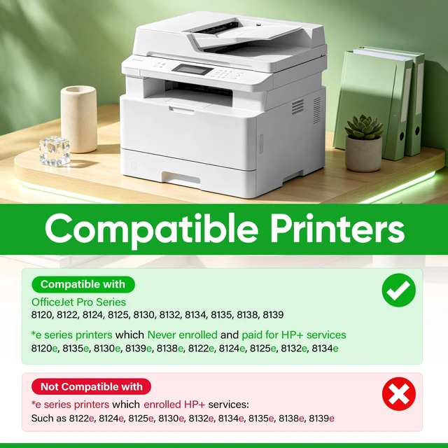 Alt view image 2 of 6 - 923e Ink Cartridge 4-Pack Compatible Replacement for HP 923 923e 923XL Ink | Work with HP OfficeJet Pro 8120 8122e 8123 8130 8133 8135e 8138e 8139e Printer High Yield with Chip Black Cyan Magenta Yell