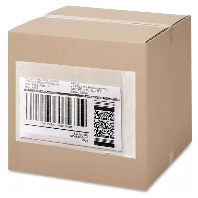 Alt view image 5 of 6 - 1000 Pcs 7'' x 10'' Clear Packing List Envelopes Adhesive Shipping Label Pouch, Shipping Document envelopes, Clear Face