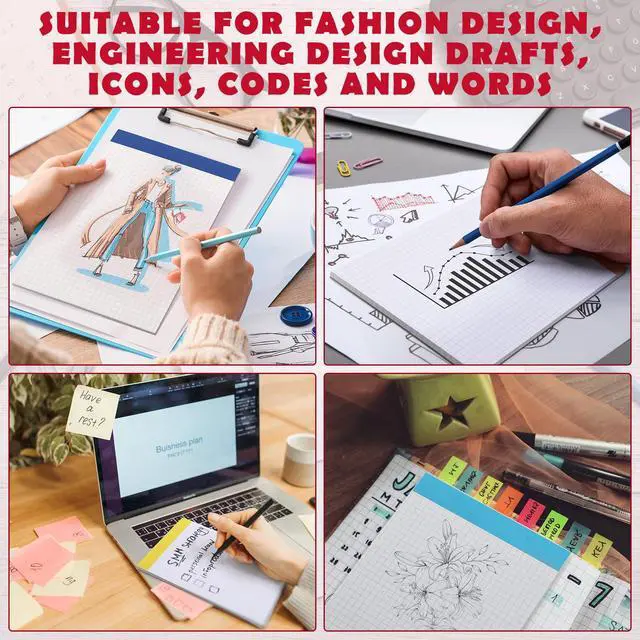 Alt view image 5 of 6 - 48 Pcs Small Graph Paper Notepad 5 x 8 Inch Mini Notebook Double Sided Memo Pads Back to School Supply Pocket Notepad Assorted Colors 50 Sheets Graph Paper Notebook (Colorful)