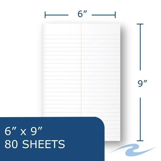 Alt view image 3 of 6 - Steno Pads, 6"x9", Gregg Ruled, 80 Sheets, White Paper, Snag Proof Spiral Binding, Proudly Made in the USA! (Case of 72)