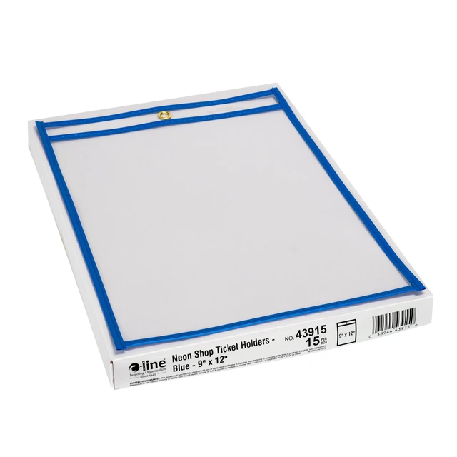 Alt view image 3 of 5 - Deposit Ticket Holders, Neon (CLI43915), Insert Size 9" x 12" (Box of 15) (Pack of 5)
