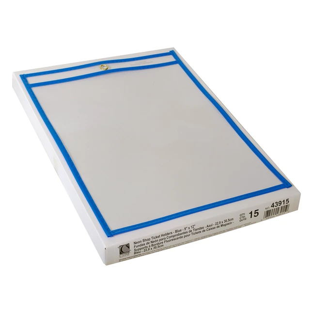 Alt view image 4 of 5 - Deposit Ticket Holders, Neon (CLI43915), Insert Size 9" x 12" (Box of 15) (Pack of 5)