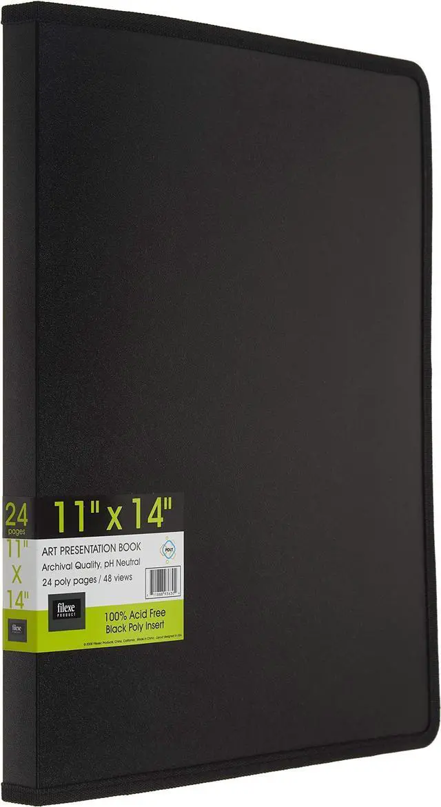 Main image of 93630, Art Presentation Book, 24 Pocket, 11" x 14", 1 Each Black (Pack of 12)