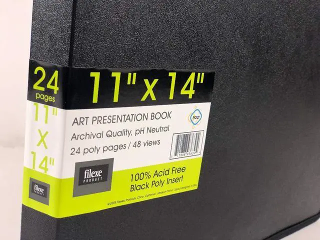 Alt view image 3 of 5 - 93630, Art Presentation Book, 24 Pocket, 11" x 14", 1 Each Black (Pack of 12)