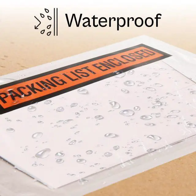 Alt view image 5 of 6 - PSBM 1000 PCS 5.5 x 10 Inch Orange Panel Face Packing List Enclosed Envelopes, Invoice Packing Slips Pouch for Mailing Labels, Invoices, Documents and Slips