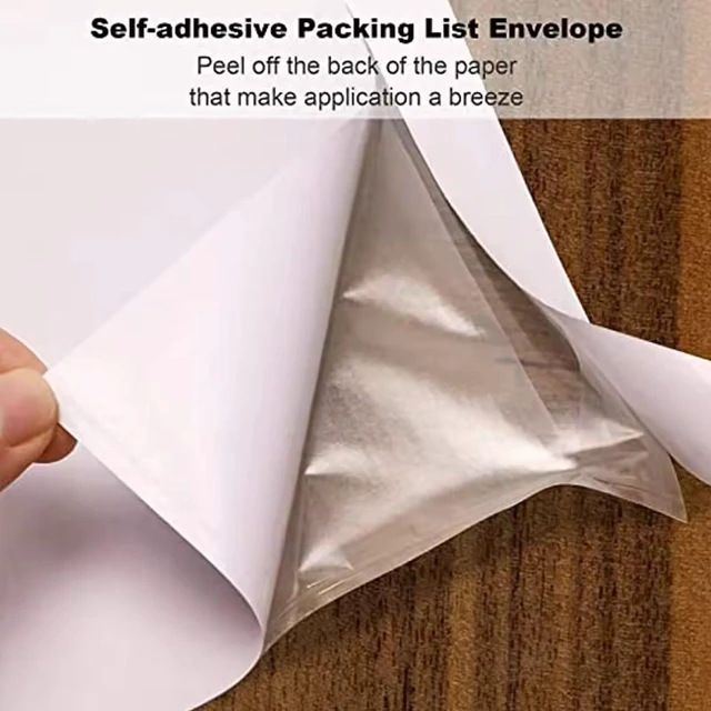 Alt view image 2 of 5 - 1000 PCS 7"x 10" Clear Packing List Envelopes Packing Slip Pouches Self-Adhesive Plastic Shipping/Mailing Pouch Enclosed Bags for Packing Slips Invoice Label