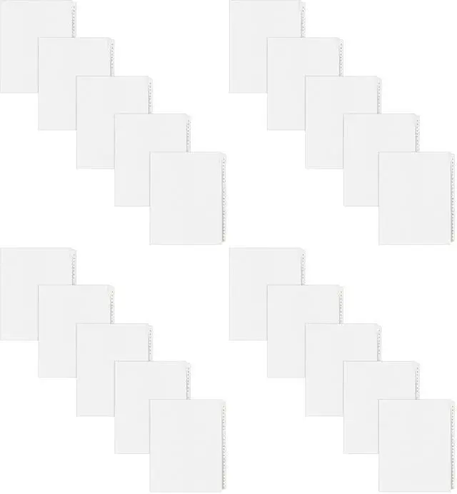 Main image of A-Z Legal Exhibit Dividers for 3 Ring Binders,25-Tab Sets,Allstate Style,5 Binder Divider Sets (31700),(Pack of 4)