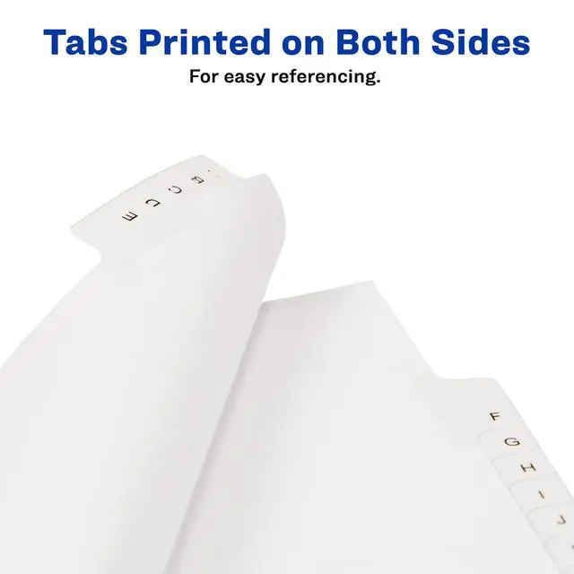 Alt view image 4 of 6 - A-Z Legal Exhibit Dividers for 3 Ring Binders,25-Tab Sets,Allstate Style,5 Binder Divider Sets (31700),(Pack of 4)