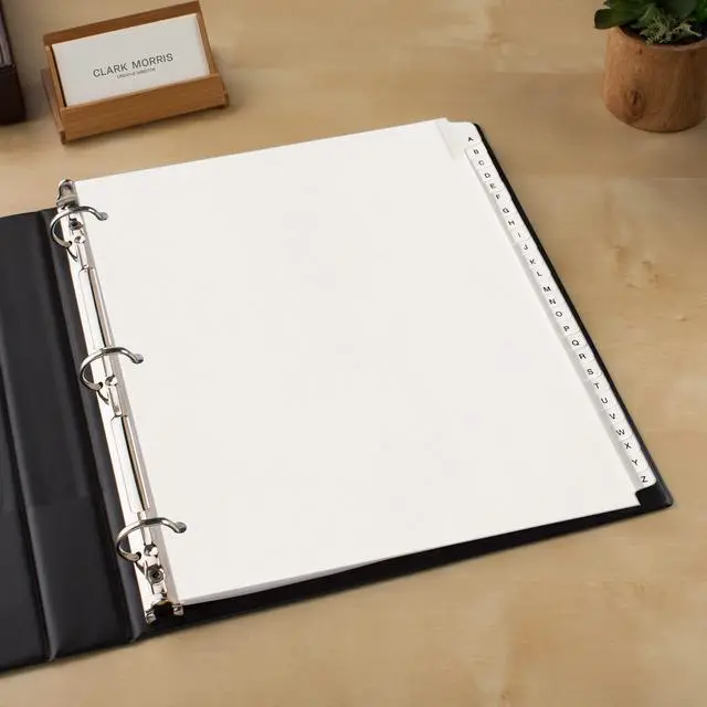 Alt view image 6 of 6 - A-Z Legal Exhibit Dividers for 3 Ring Binders,25-Tab Sets,Allstate Style,5 Binder Divider Sets (31700),(Pack of 4)