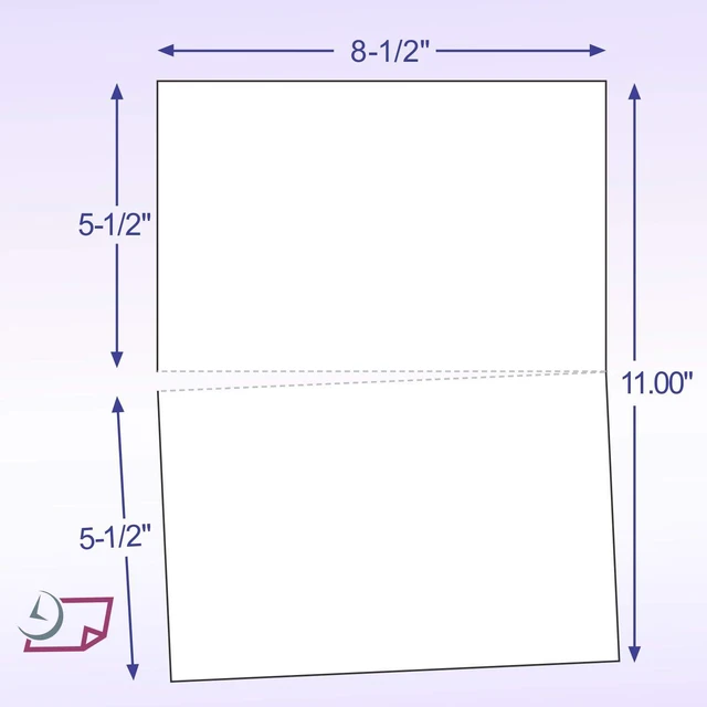 Alt view image 2 of 6 - Letter Size White Perforated Blank Post Card Cardstock, 75 lb Cover Stock (203 gsm) 2 per Page, Cards Measure 8.5" X 5.5", Inkjet/Laser Compatible - 250 Sheets / 500 Cards